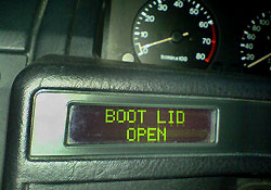 Boot lid open